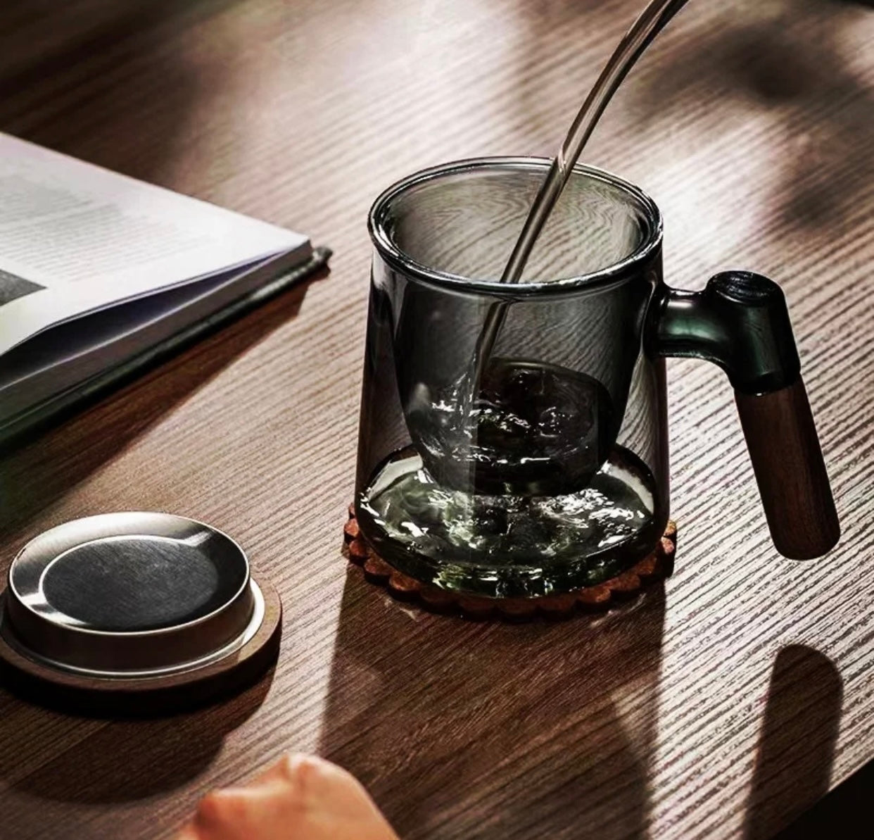 400ml Walnut Wood Tea Filter